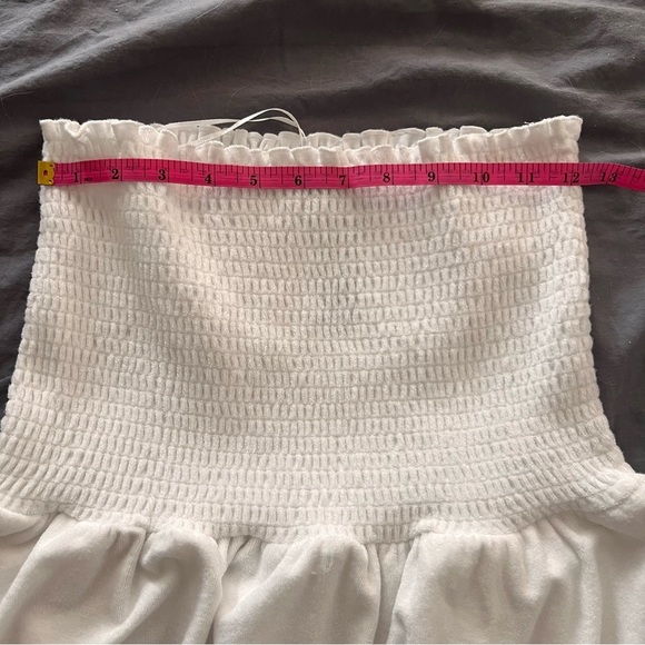 NWOT BEACH RIOT Lilee Strapless Smocked Cover-Up Dress - White SZ L - Picture 5 of 5